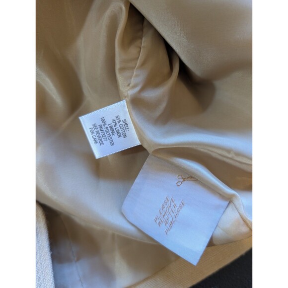 Dana Buchman Womens Jacket Full Zip Cotton Linen Lined Utility Large - Picture 10 of 10